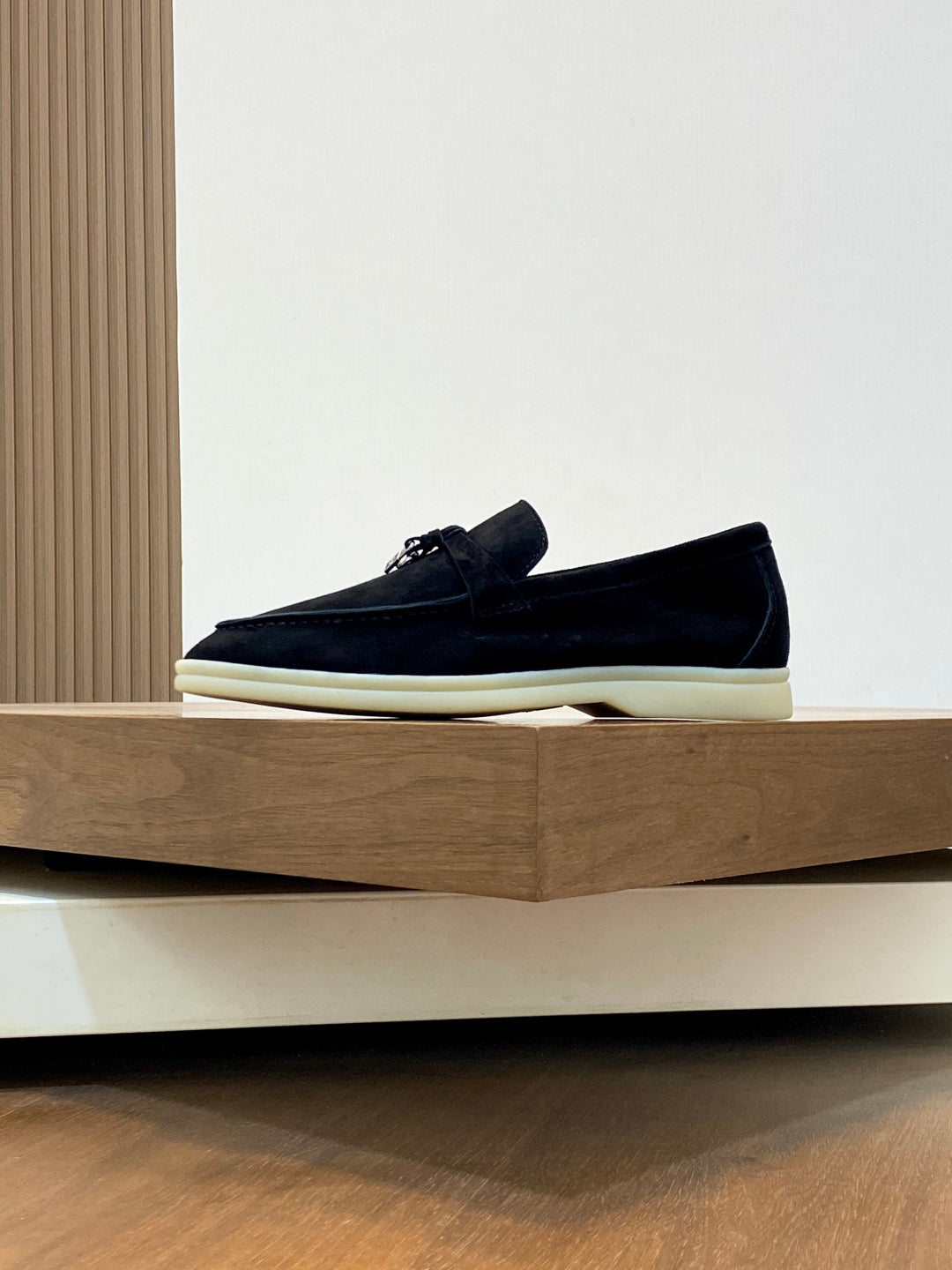 Loro Piana Suede Leather Slip-On Loafers