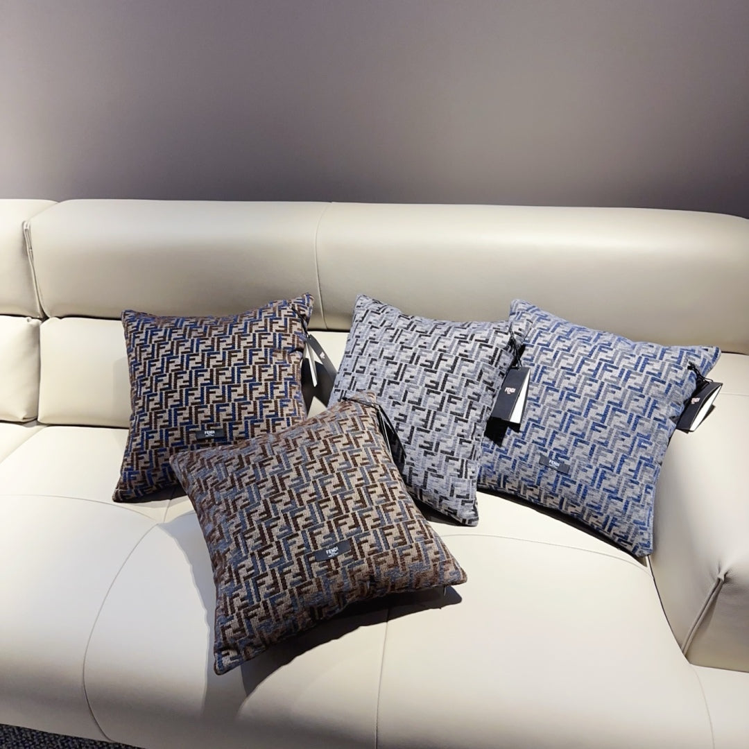 Fendi Double F Jacquard Chenille Cushion