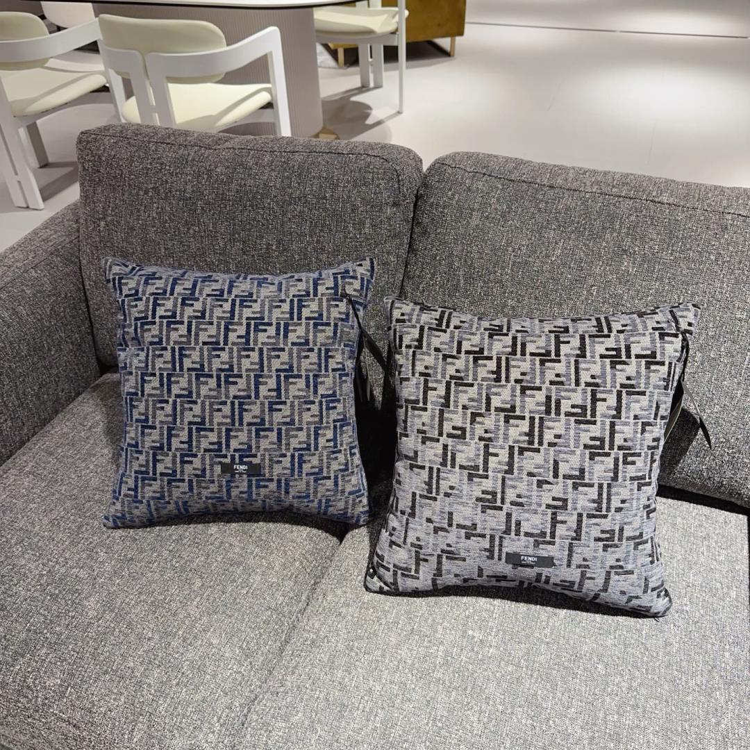 Fendi Double F Jacquard Chenille Cushion