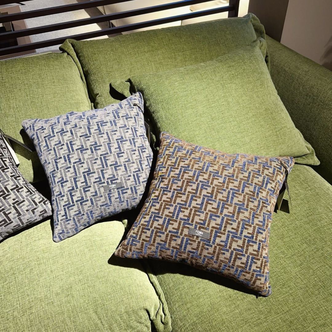 Fendi Double F Jacquard Chenille Cushion