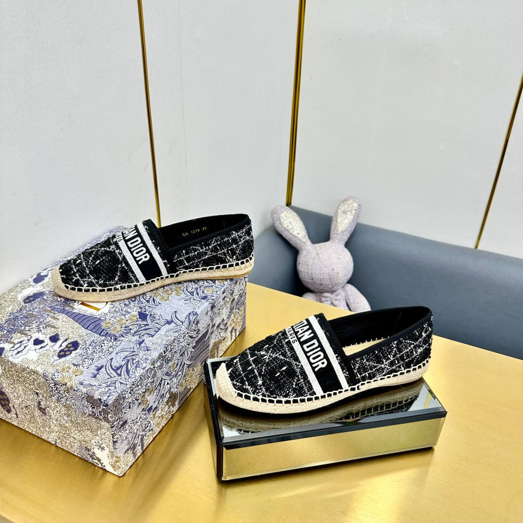 Dior Granville Embroidered Espadrille Flats