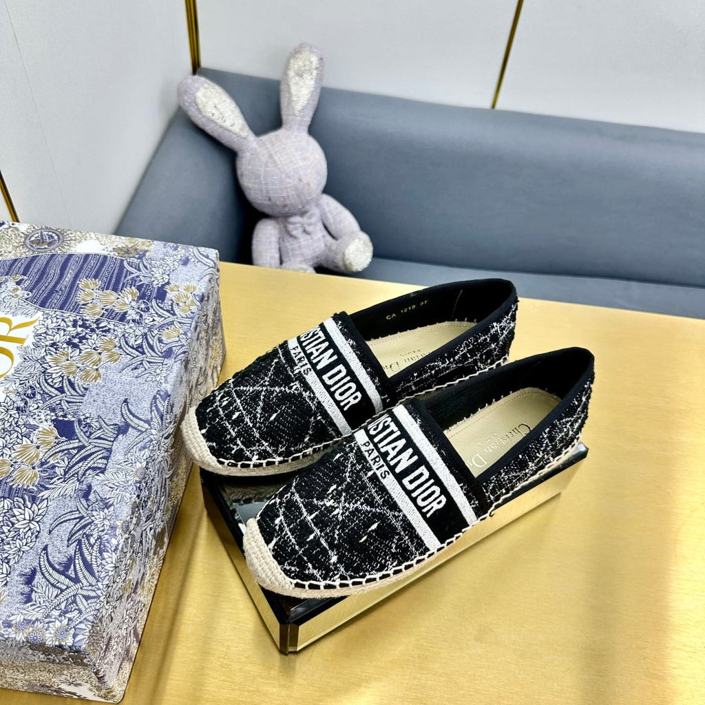 Dior Granville Embroidered Espadrille Flats
