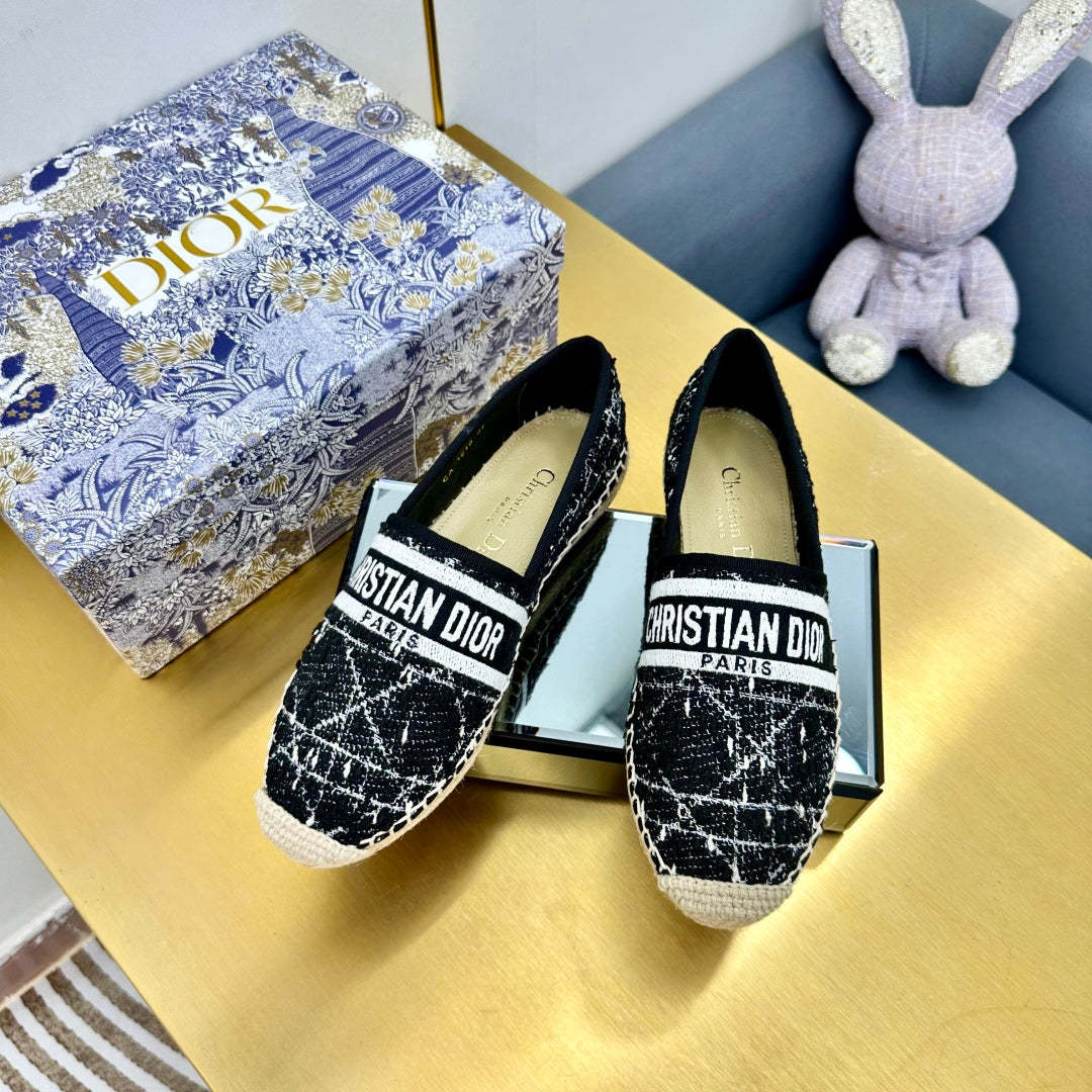 Dior Granville Embroidered Espadrille Flats