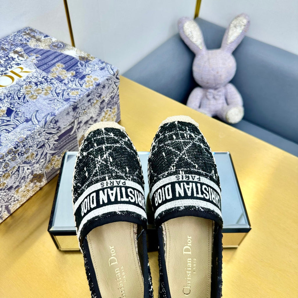 Dior Granville Embroidered Espadrille Flats