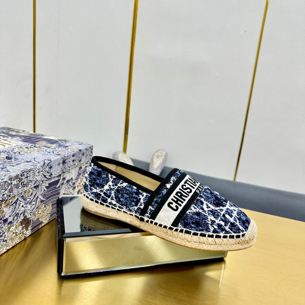 Dior Granville Embroidered Espadrille Flats