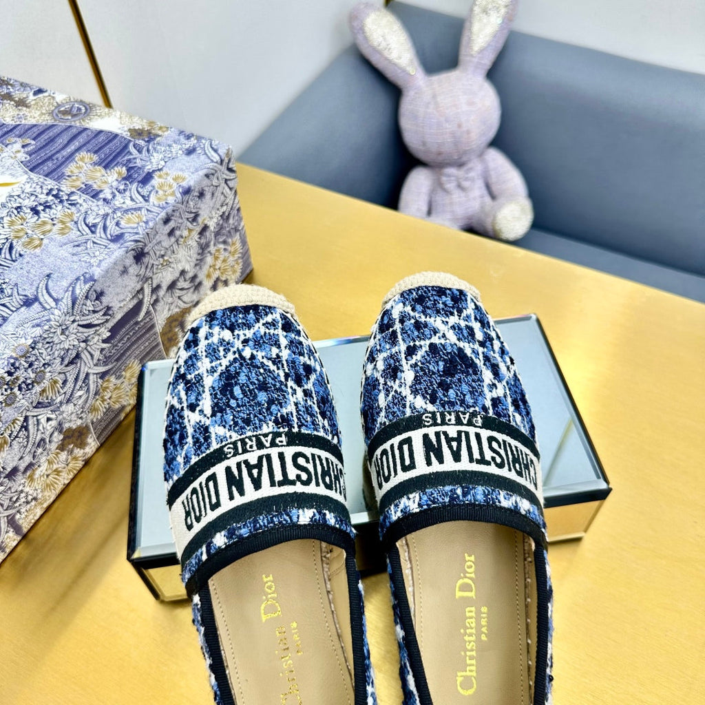Dior Granville Embroidered Espadrille Flats