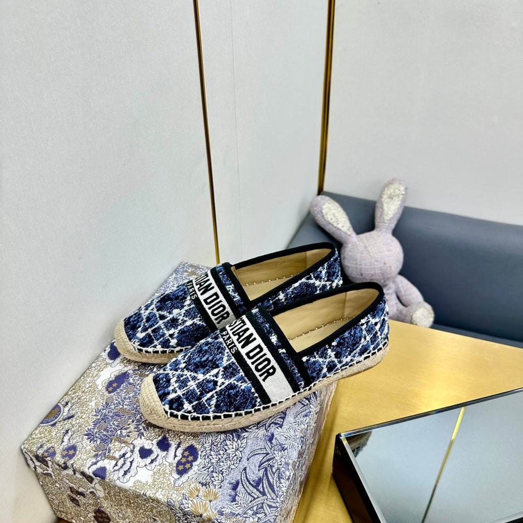 Dior Granville Embroidered Espadrille Flats