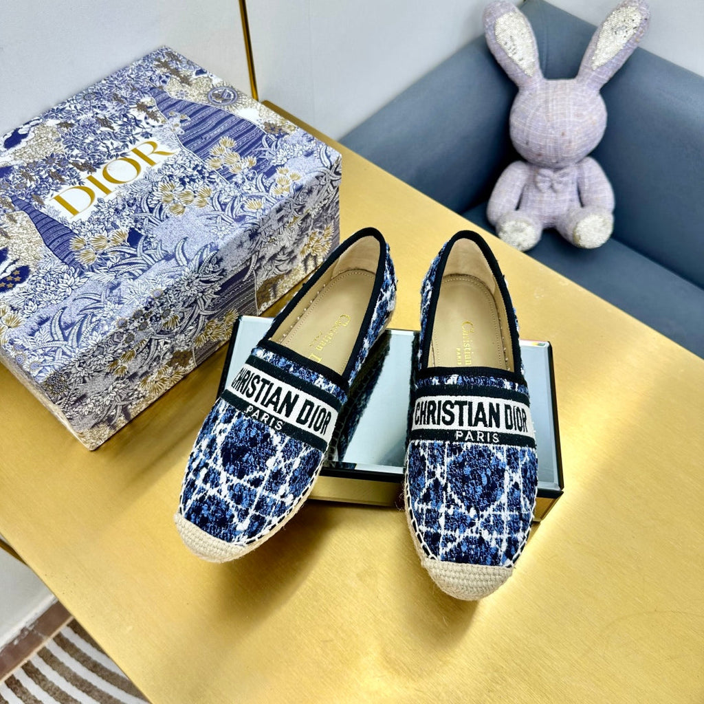 Dior Granville Embroidered Espadrille Flats