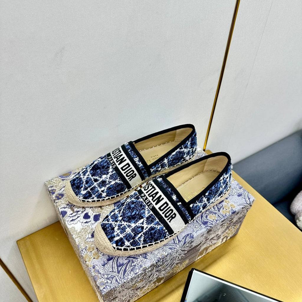 Dior Granville Embroidered Espadrille Flats