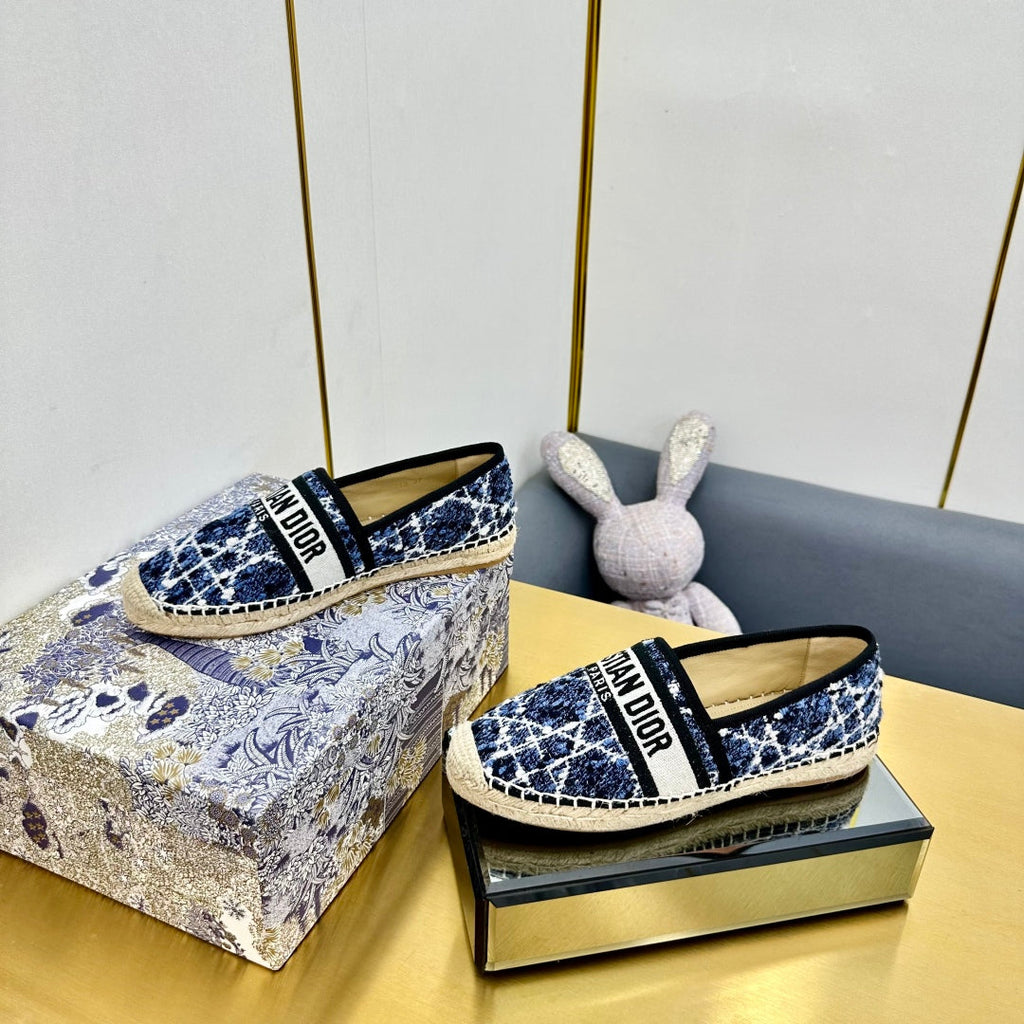 Dior Granville Embroidered Espadrille Flats