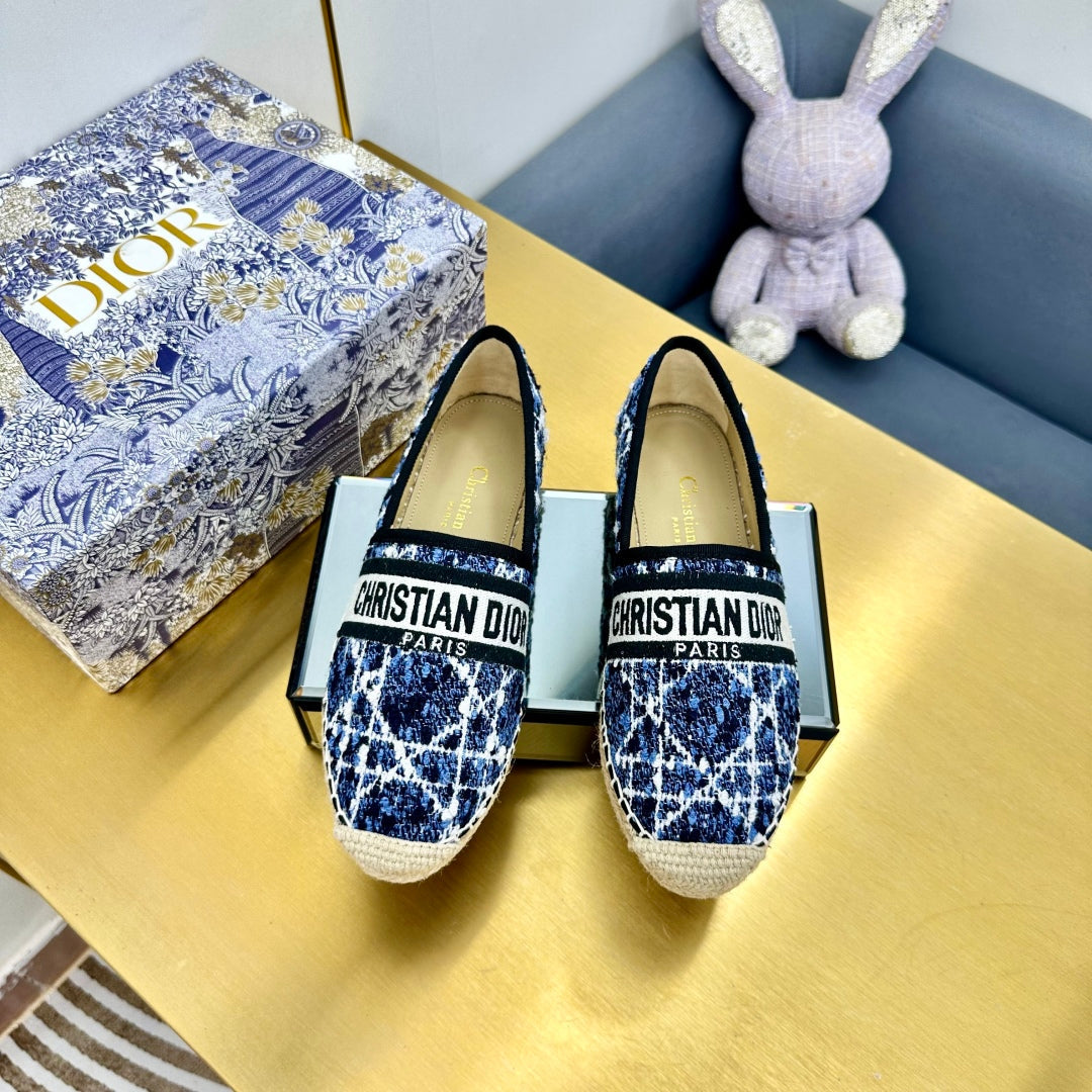 Dior Granville Embroidered Espadrille Flats