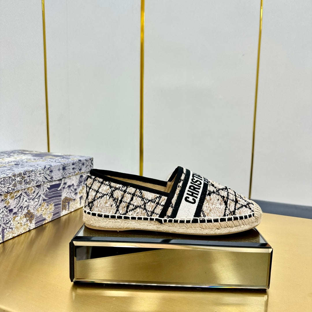 Dior Granville Embroidered Espadrille Flats