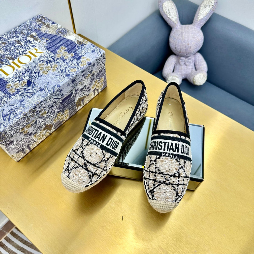 Dior Granville Embroidered Espadrille Flats