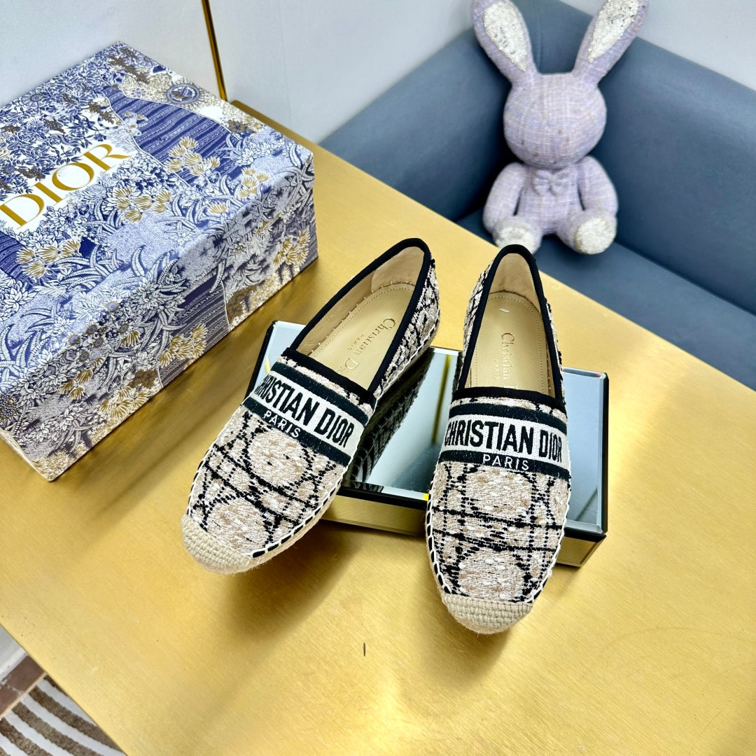 Dior Granville Embroidered Espadrille Flats