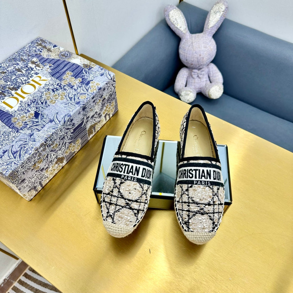 Dior Granville Embroidered Espadrille Flats