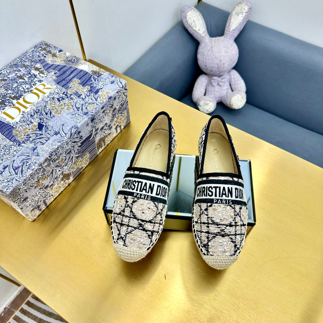 Dior Granville Embroidered Espadrille Flats