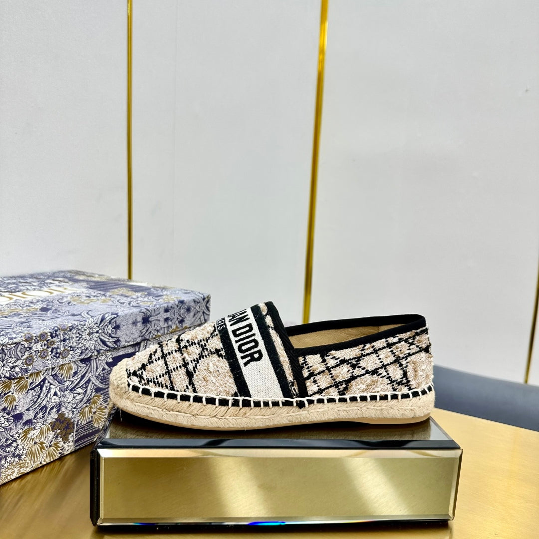 Dior Granville Embroidered Espadrille Flats