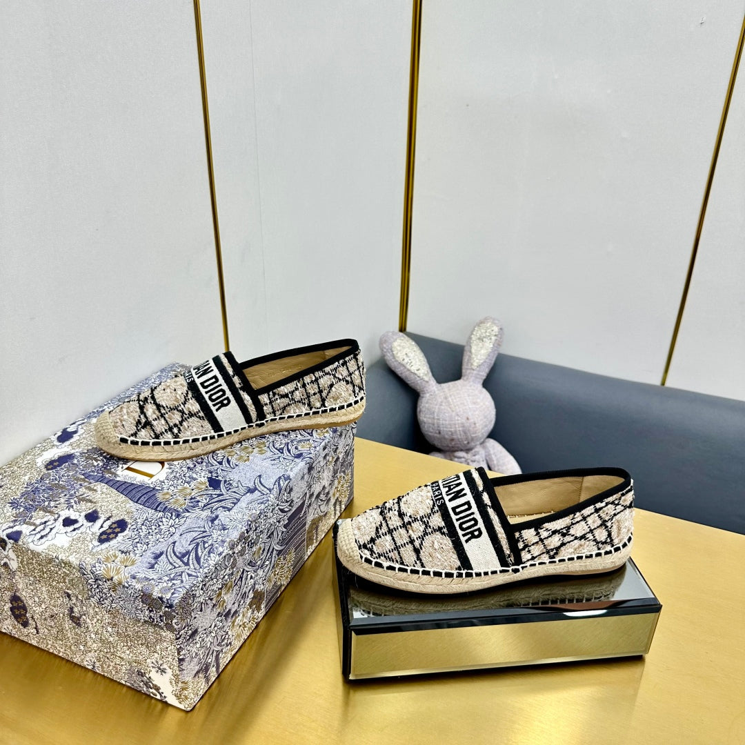 Dior Granville Embroidered Espadrille Flats