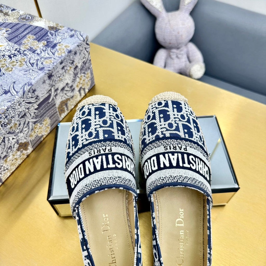 Dior Granville Embroidered Espadrille Flats