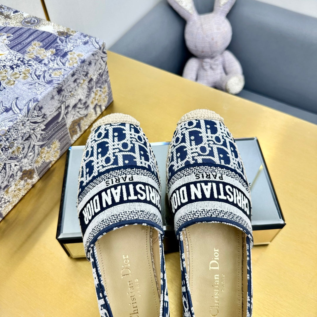 Dior Granville Embroidered Espadrille Flats