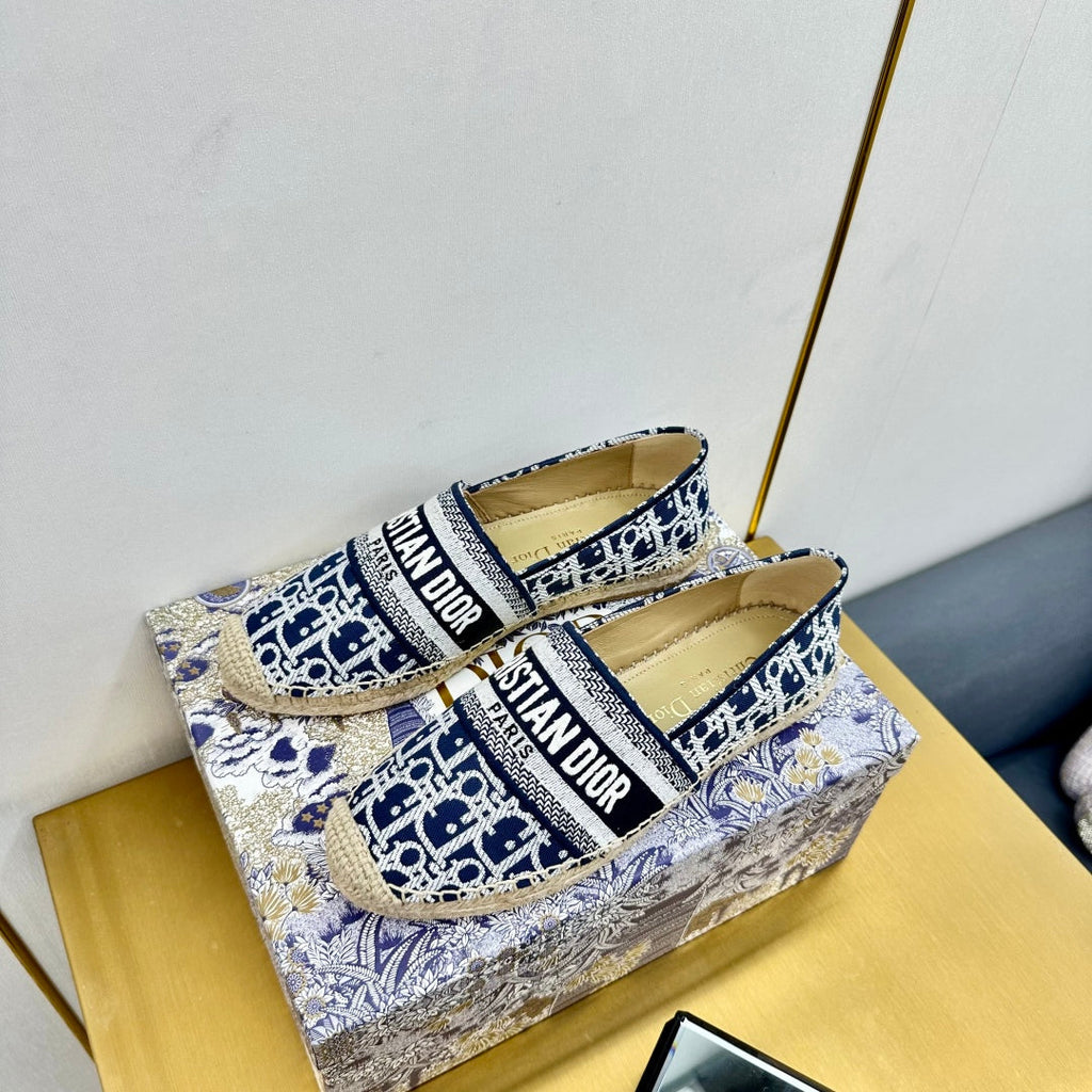 Dior Granville Embroidered Espadrille Flats