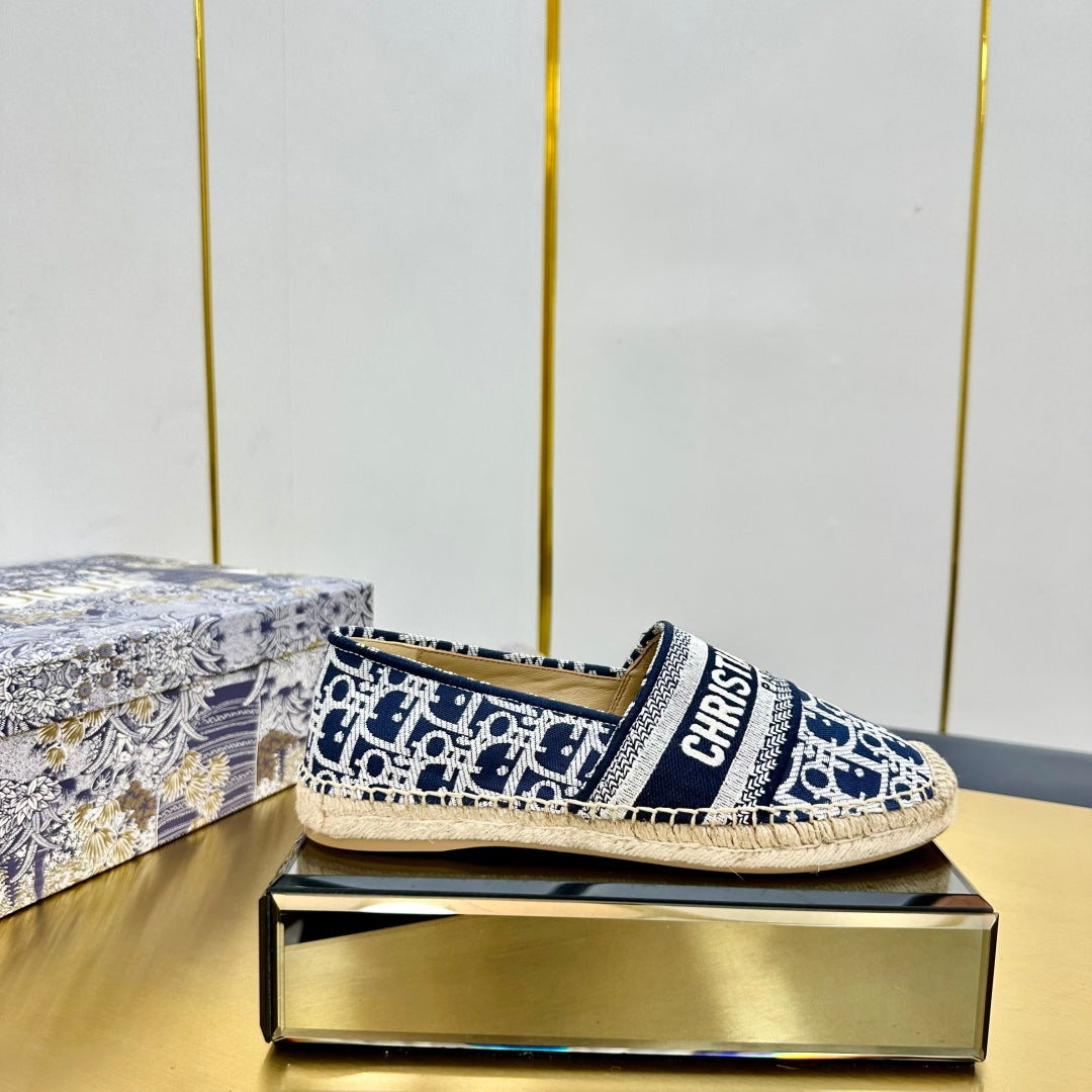 Dior Granville Embroidered Espadrille Flats