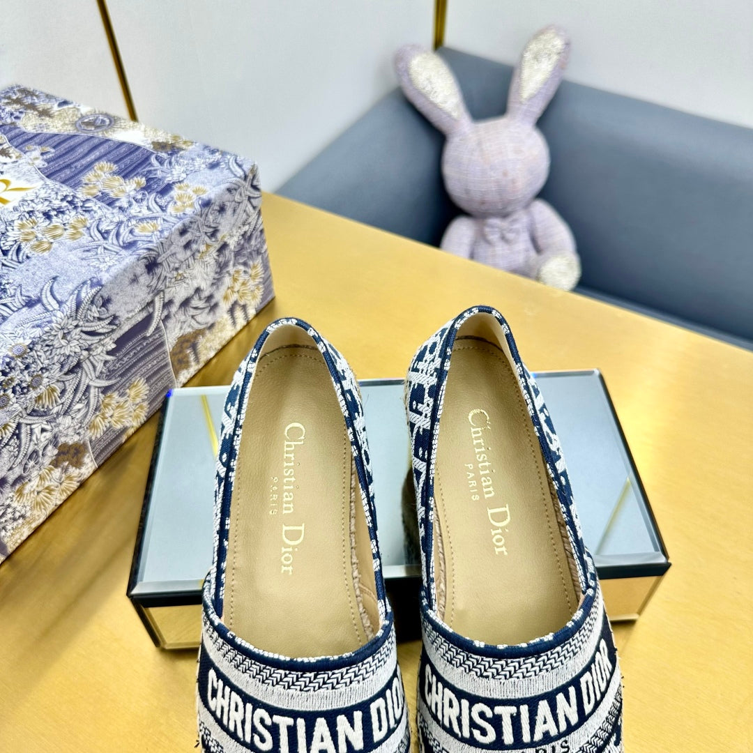 Dior Granville Embroidered Espadrille Flats