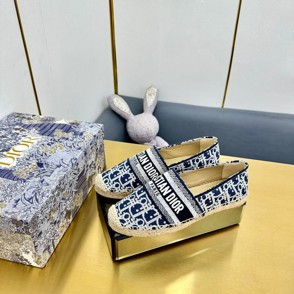 Dior Granville Embroidered Espadrille Flats