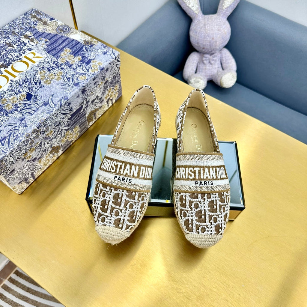 Dior Granville Embroidered Espadrille Flats