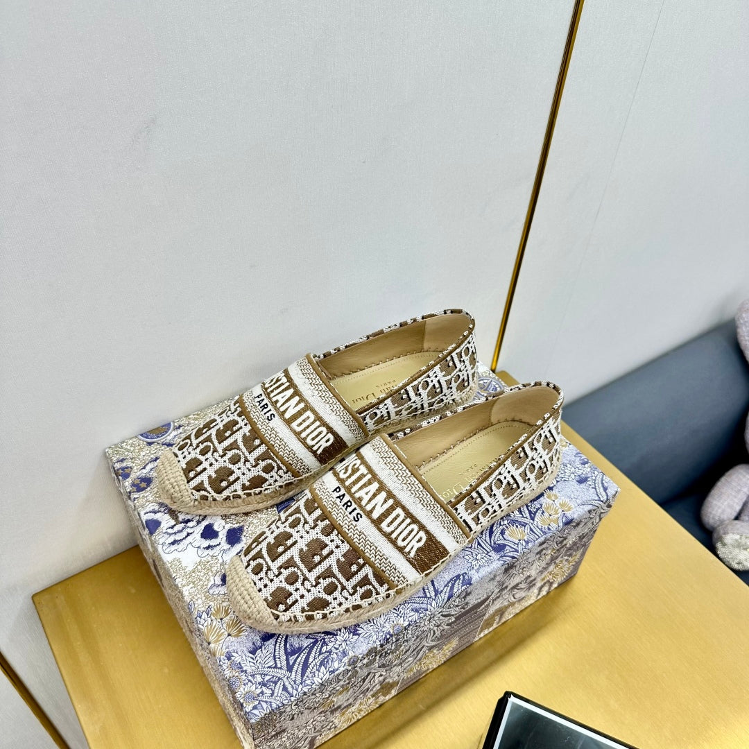 Dior Granville Embroidered Espadrille Flats
