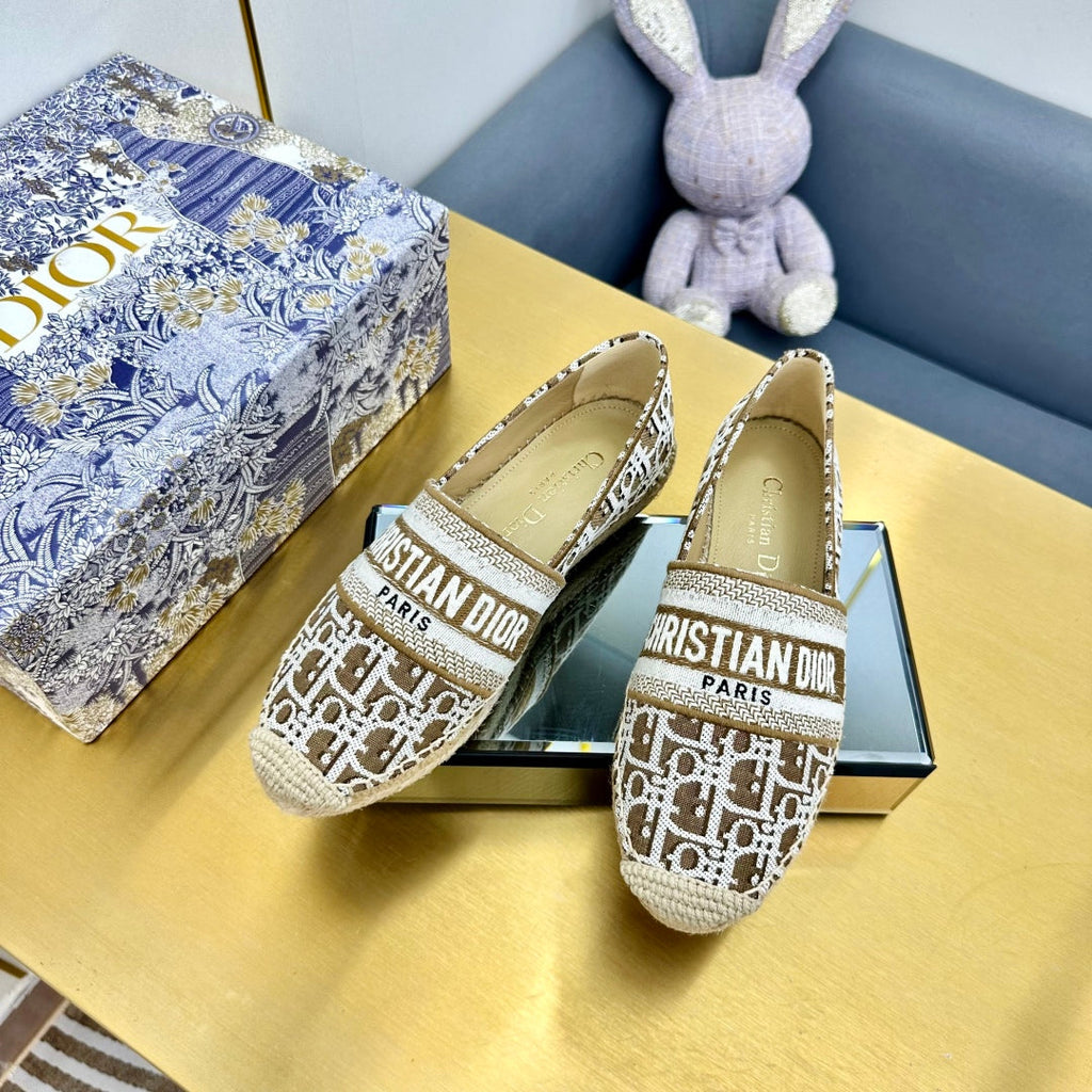 Dior Granville Embroidered Espadrille Flats