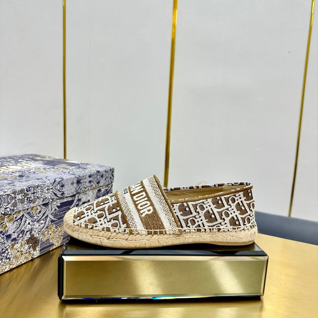 Dior Granville Embroidered Espadrille Flats