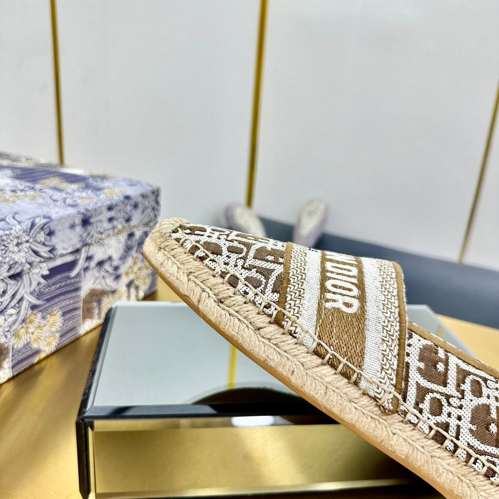 Dior Granville Embroidered Espadrille Flats