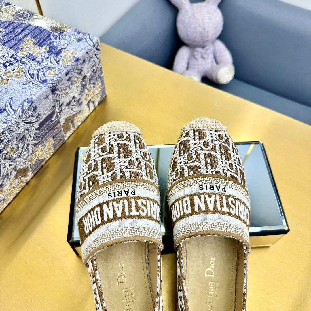 Dior Granville Embroidered Espadrille Flats
