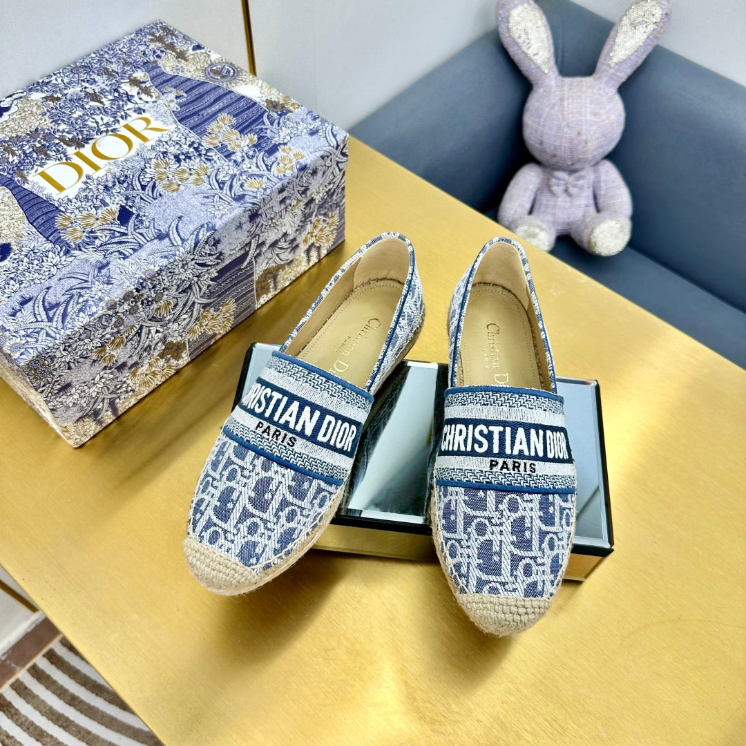 Dior Granville Embroidered Espadrille Flats
