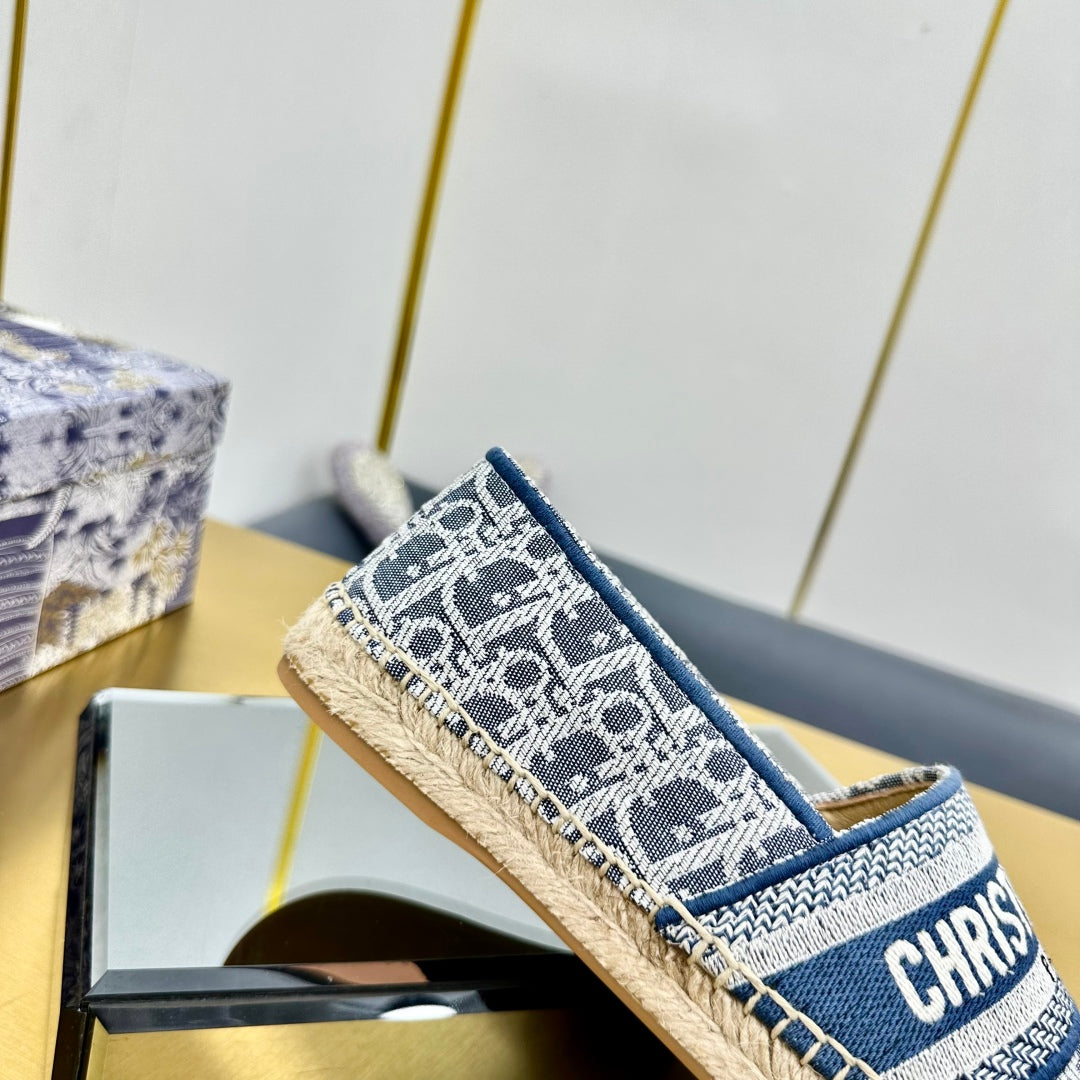 Dior Granville Embroidered Espadrille Flats