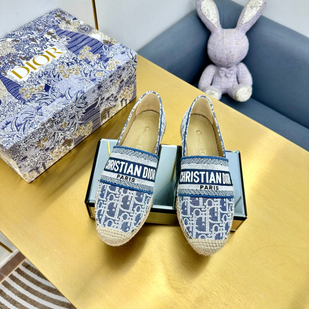 Dior Granville Embroidered Espadrille Flats