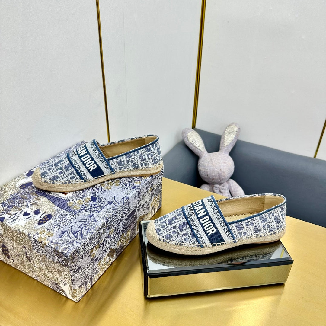 Dior Granville Embroidered Espadrille Flats