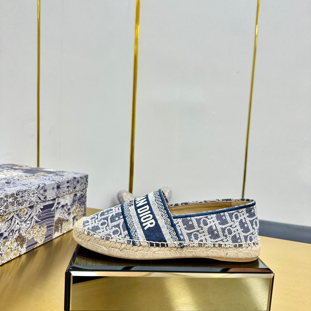Dior Granville Embroidered Espadrille Flats