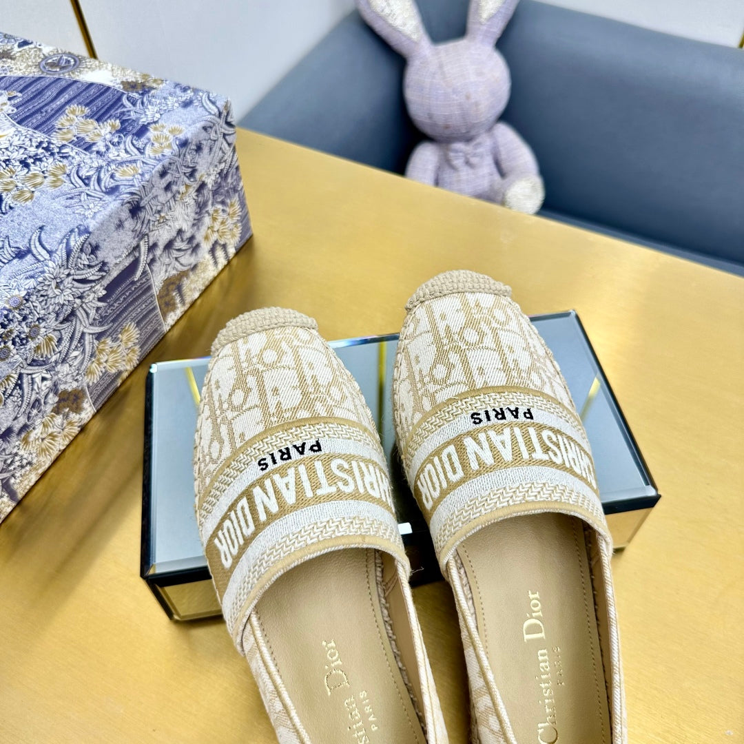 Dior Granville Embroidered Espadrille Flats