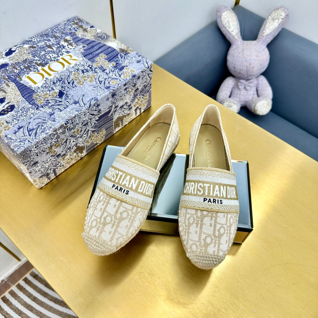 Dior Granville Embroidered Espadrille Flats