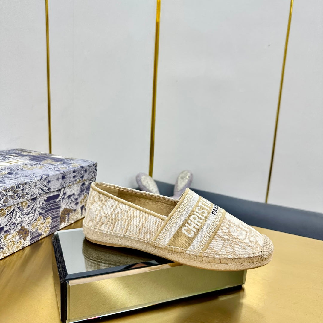 Dior Granville Embroidered Espadrille Flats