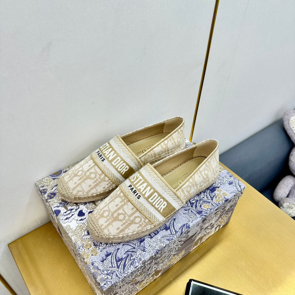 Dior Granville Embroidered Espadrille Flats