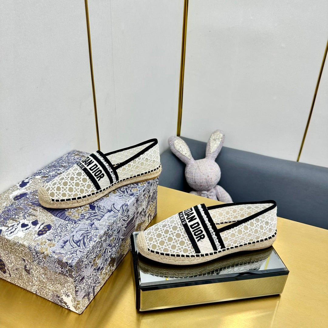 Dior Granville Embroidered Espadrille Flats