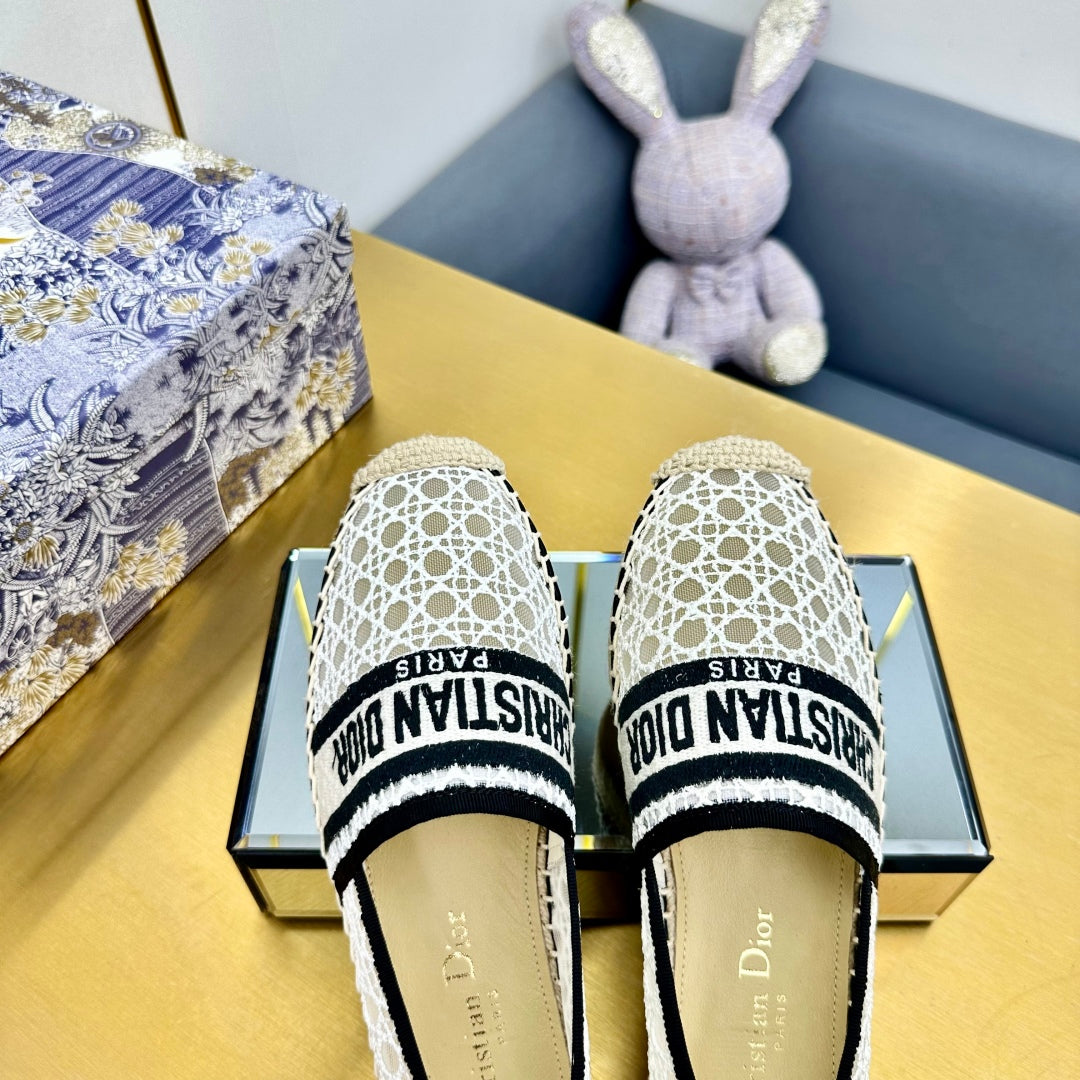 Dior Granville Embroidered Espadrille Flats