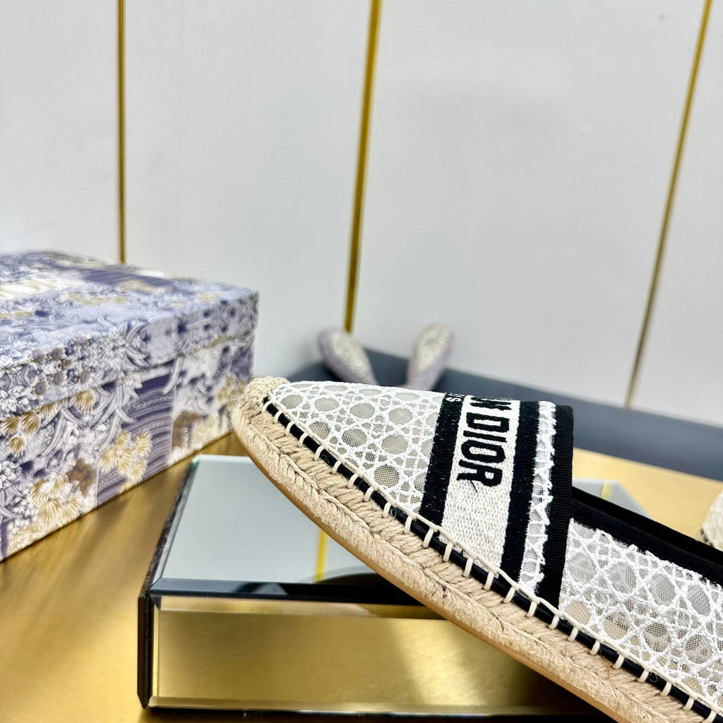 Dior Granville Embroidered Espadrille Flats