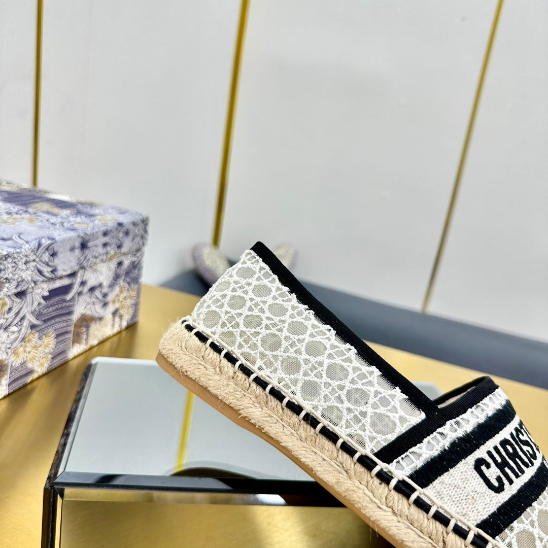 Dior Granville Embroidered Espadrille Flats