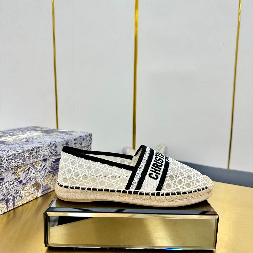 Dior Granville Embroidered Espadrille Flats