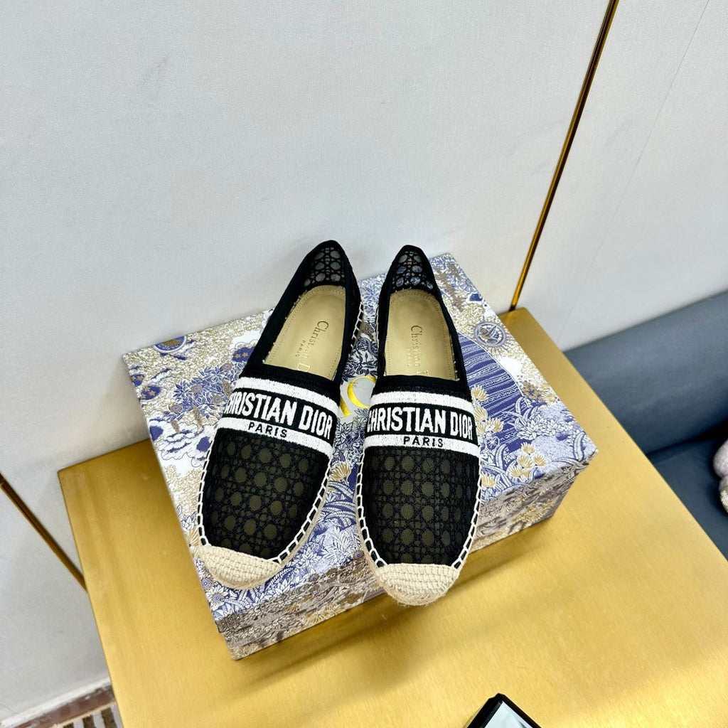 Dior Granville Embroidered Espadrille Flats