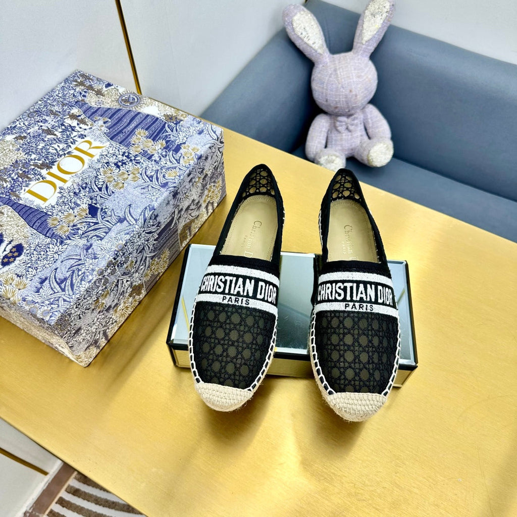 Dior Granville Embroidered Espadrille Flats